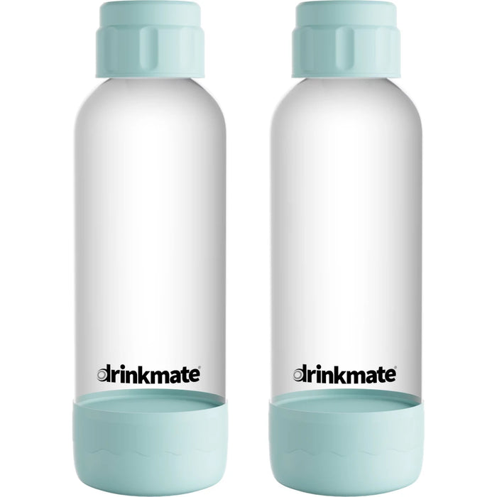 زجاجات DrinkMate PET سعة 1 لتر - حزمة مزدوجة آمنة للطعام وخالية من BPA