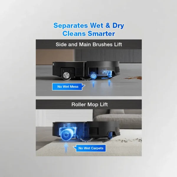 روبوت مكنسة وممسحة لتنظيف قوي وسهل بفضل الشحن السريع من Ecovacs