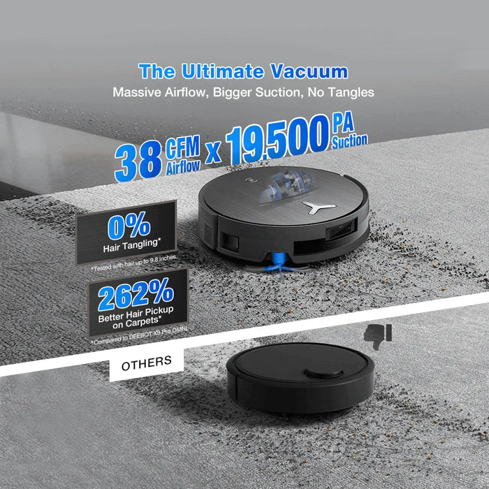 روبوت مكنسة وممسحة لتنظيف قوي وسهل بفضل الشحن السريع من Ecovacs