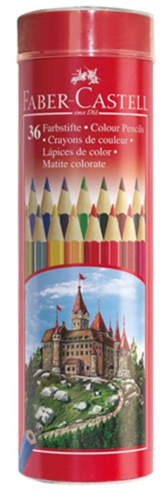 ألوان مائية دائمة 36 قلم ملون بألوان زاهية وقبضة مريحة مقاومة للكسر من Faber Castell