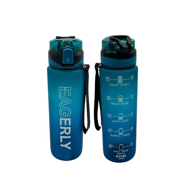 زجاجة مياه رياضية جذابة سعة 900 مل من بلاستيك عالي الجودة بتصميم أنيق ومريح