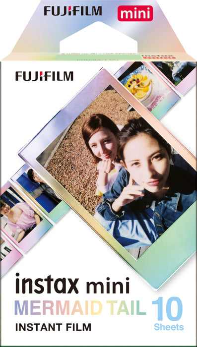 أوراق Instax 10 بتصميم ذيل حورية البحر بحجم 54MM x 85MM وعدد 10 تعريضات للصور.
