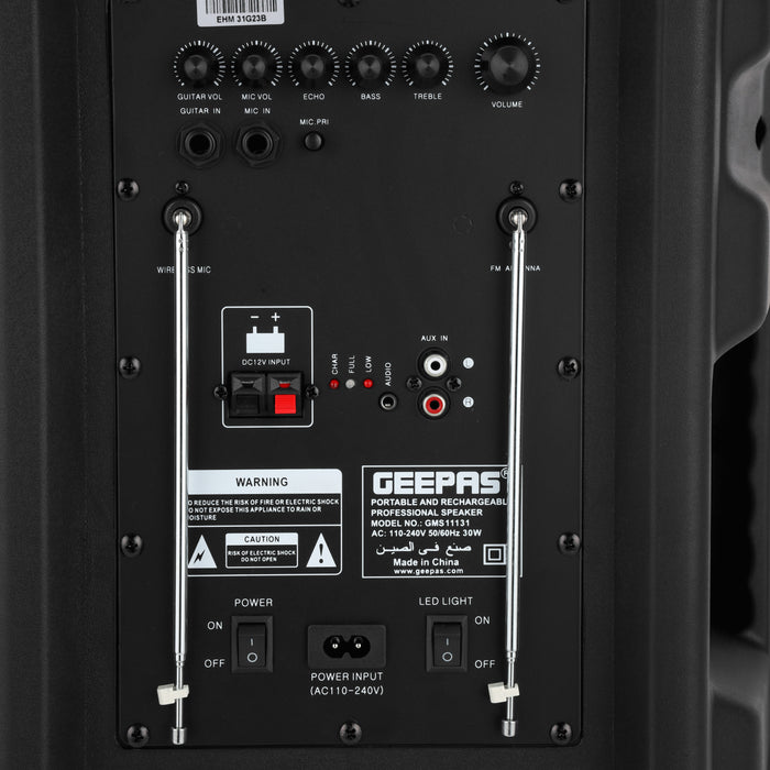 سماعة جيباس ترولي قابلة للشحن بميكروفونات لاسلكية وعمر بطارية طويل