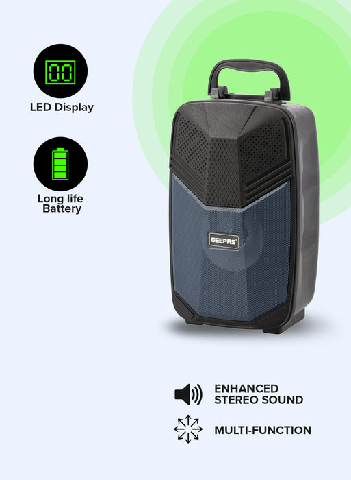 سماعة بلوتوث جيباس مع مايكروفون وإضاءة LED وجودة صوت استثنائية