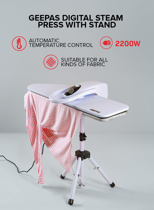 مِكواة بخارية رقمية بقاعدة جيباس