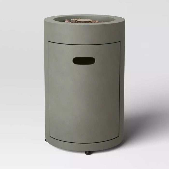 موقد عمود خارجي بيباستون 25 بوصة رمادي بقوة 30000 BTU للأناقة والدفء