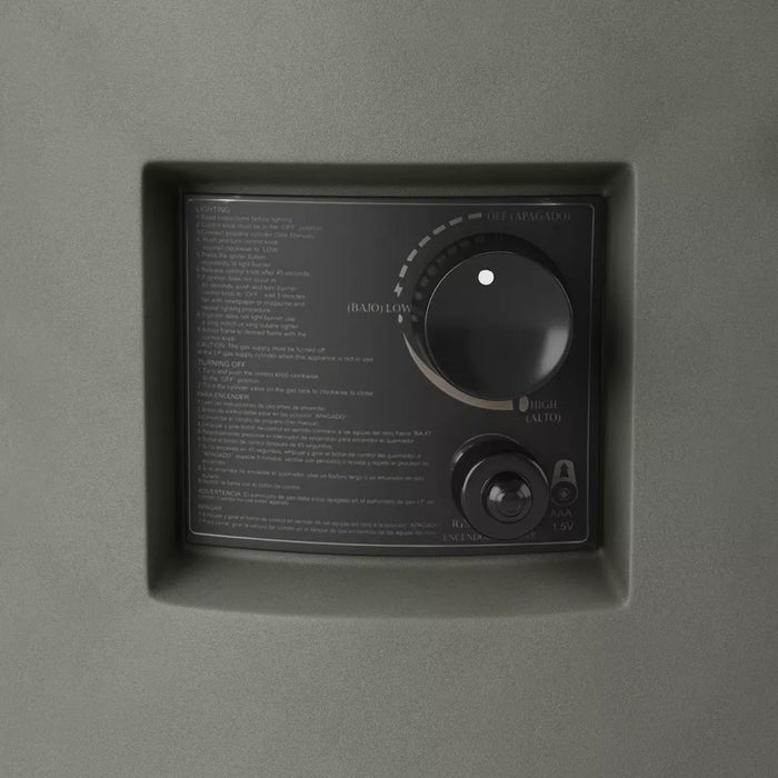 موقد عمود خارجي بيباستون 25 بوصة رمادي بقوة 30000 BTU للأناقة والدفء