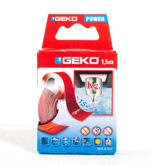 دبل فيس شفاف 1.5 متر 19 ملم GEKO 20010