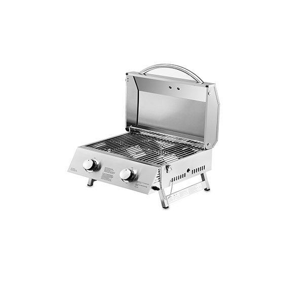 شواية الغاز المحمولة في الهواء الطلق من فولاذ مقاوم للصدأ 2 شعلات 10,000 BTU