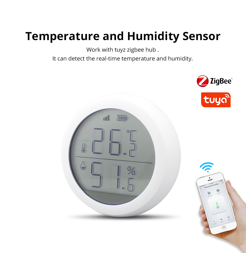 مستشعر درجة الحرارة والرطوبة - Zigbee مستشعر درجة الحرارة والرطوبة - Zigbee