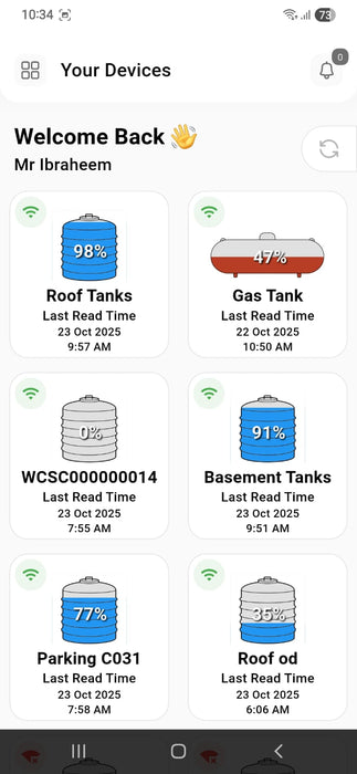 جهاز واسلز الذكي لمراقبة مستوى خزان المياه