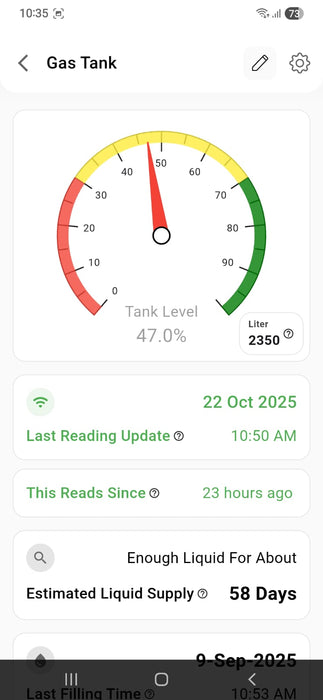 جهاز واسلز الذكي لمراقبة مستوى غاز البترول المسال