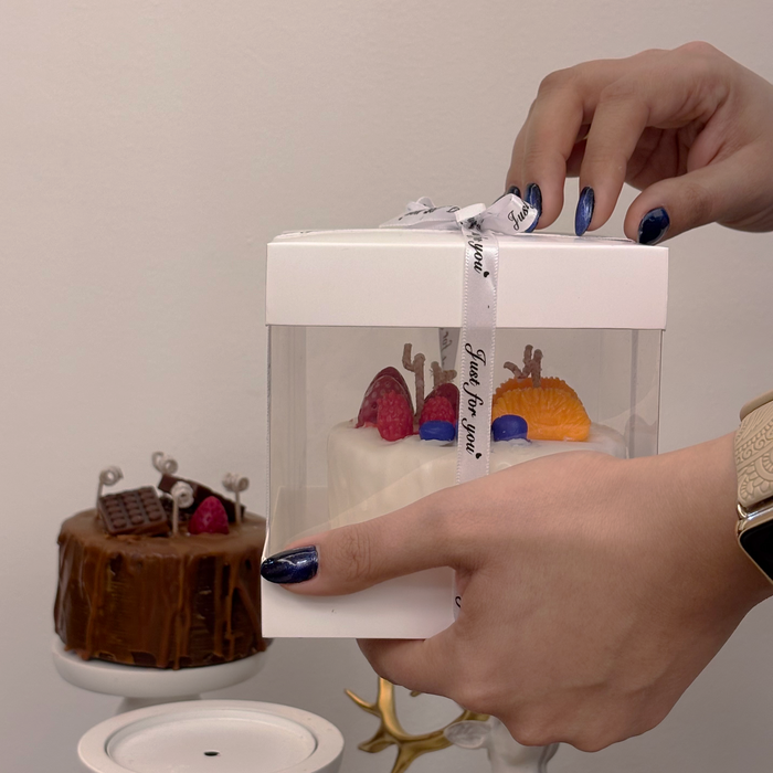 شمع عيد الميلاد من آيسكريم 100% شمع الصويا برائحة الكيك الغني