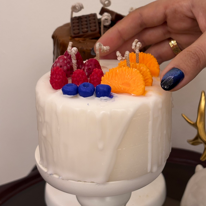 شمع عيد الميلاد من آيسكريم 100% شمع الصويا برائحة الكيك الغني