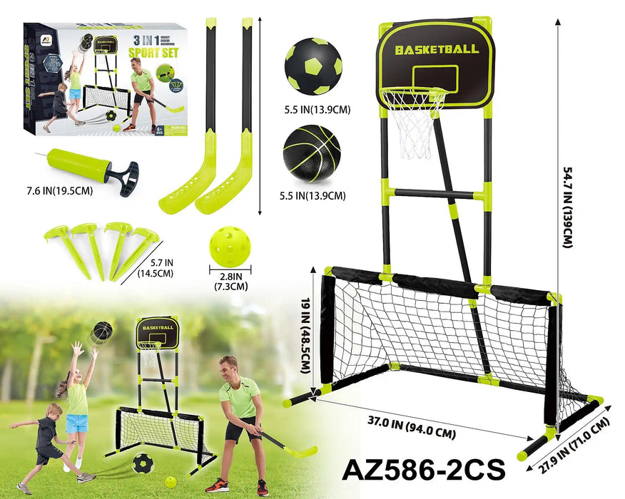 طقم كرة سلة، كرة قدم، هوكي للأطفال، وزن 13.3 كغ من Aojie Sport