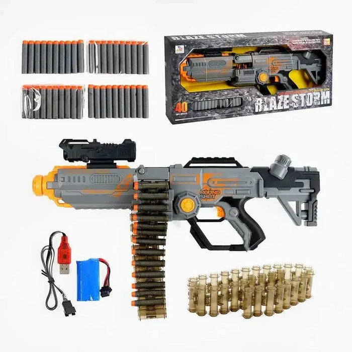 مسدس بالنيون مع 40 رصاصة و30 غلاف، مزود ببطارية 7.4 فولت. من Blaze Storm