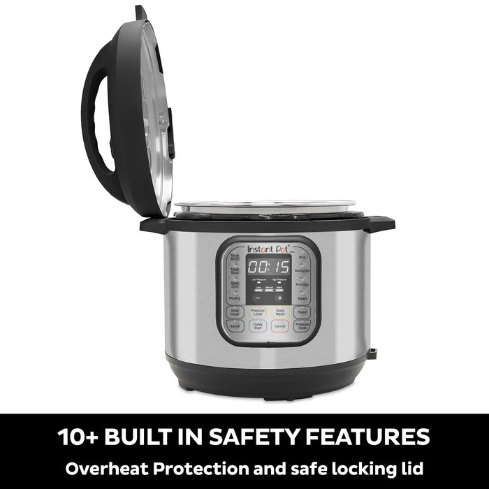 طباخ ذكي 7 في 1 1200 واط سعة 8 لتر مع غطاء محكم للأمان من Instant Pot