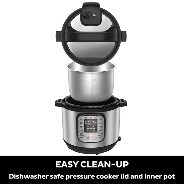 طباخ ذكي 7 في 1 1200 واط سعة 8 لتر مع غطاء محكم للأمان من Instant Pot