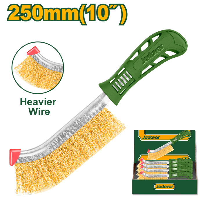 فرشاة سلك JADEVER 250MM لتنظيف الصدأ والطلاء على الفولاذ والخشب