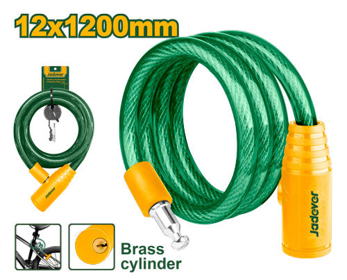 Jadever JDBK1112 قفل بسكليت 120 سم 12 ملم