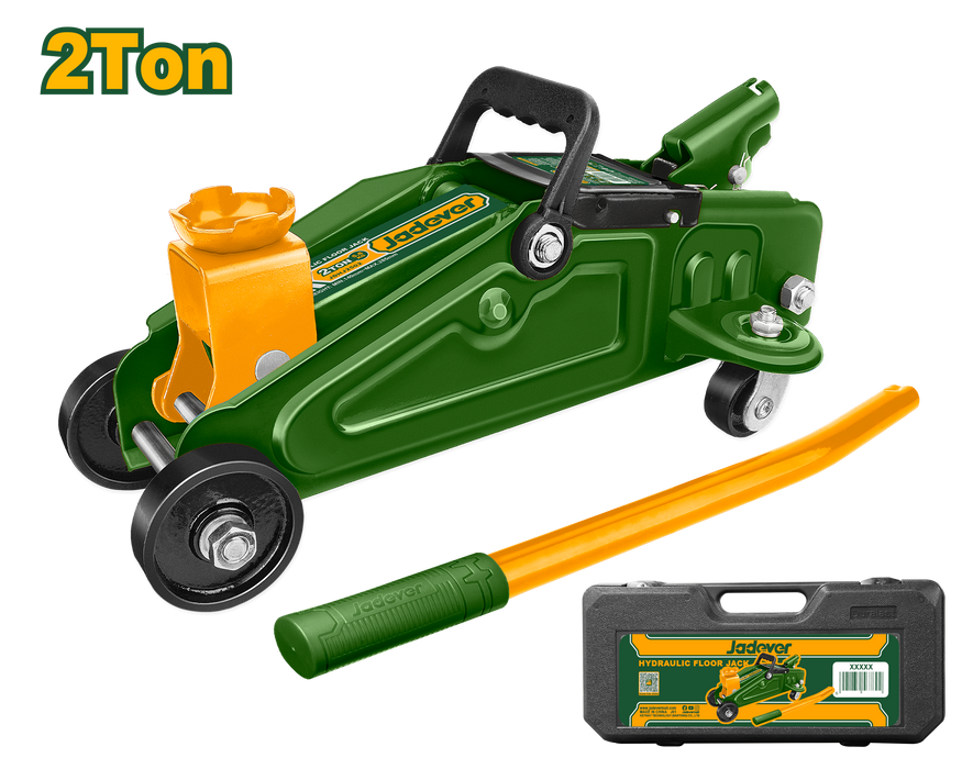 جاك هيدروليكي JADEVER 2 طن مصمم لرفع السيارات بأمان وكفاءة