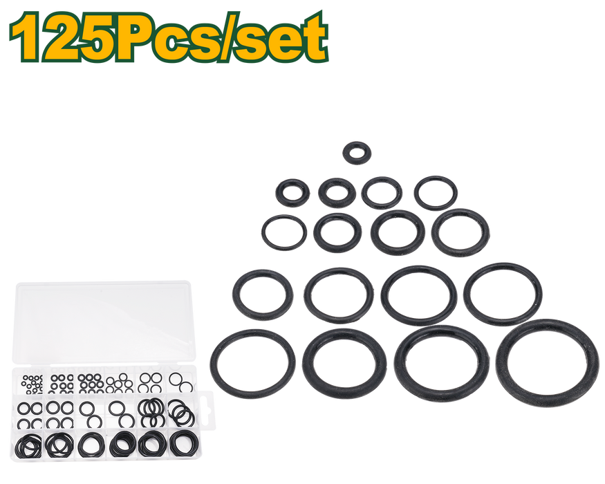 طقم حلقات مانعة للتسرب جايديفر 125 قطعة من مطاط NBR عالي الجودة