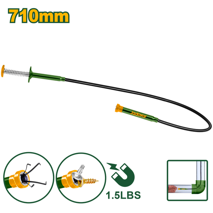 أداة التقاط JADEVER مع عمود مرن 710مم لاسترجاع العناصر الصغيرة بشكل سهل