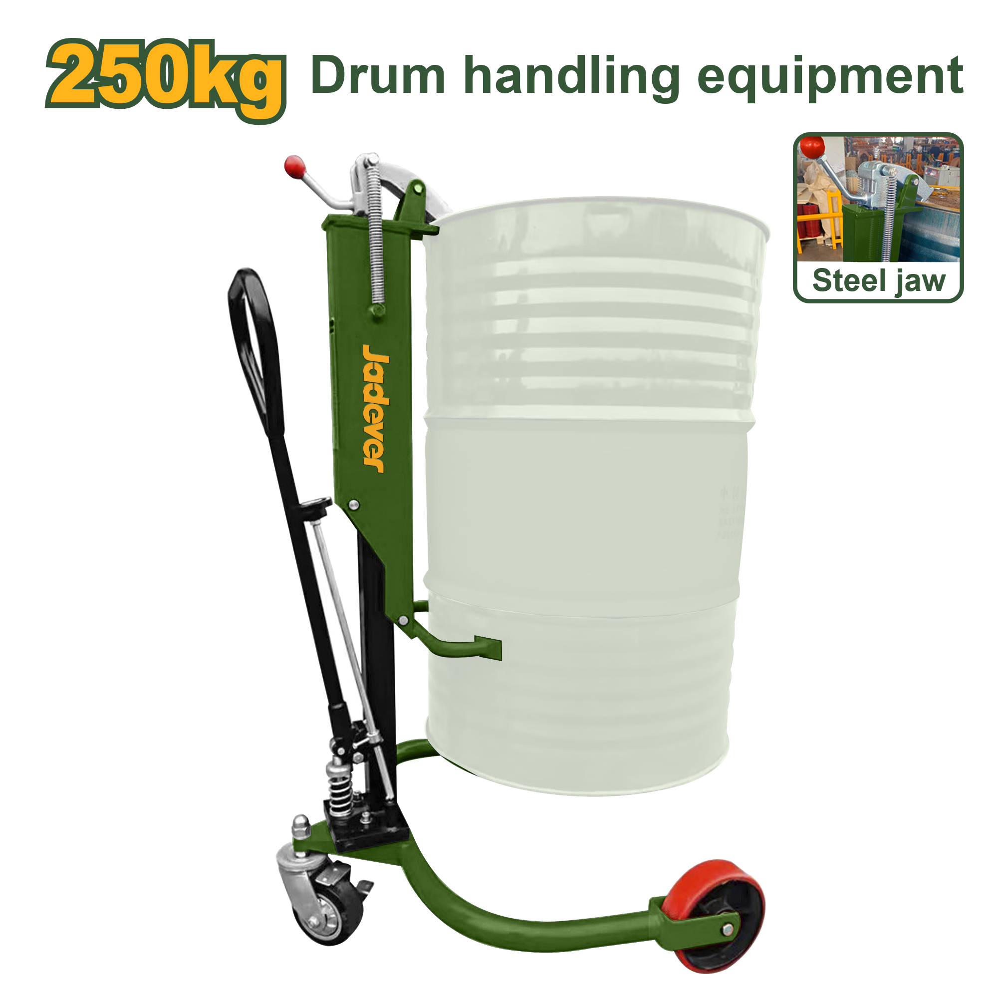 JADEVER Drum Loader Truck – 250kg | For 55-Gallon Steel Drums (JDNK3R25)