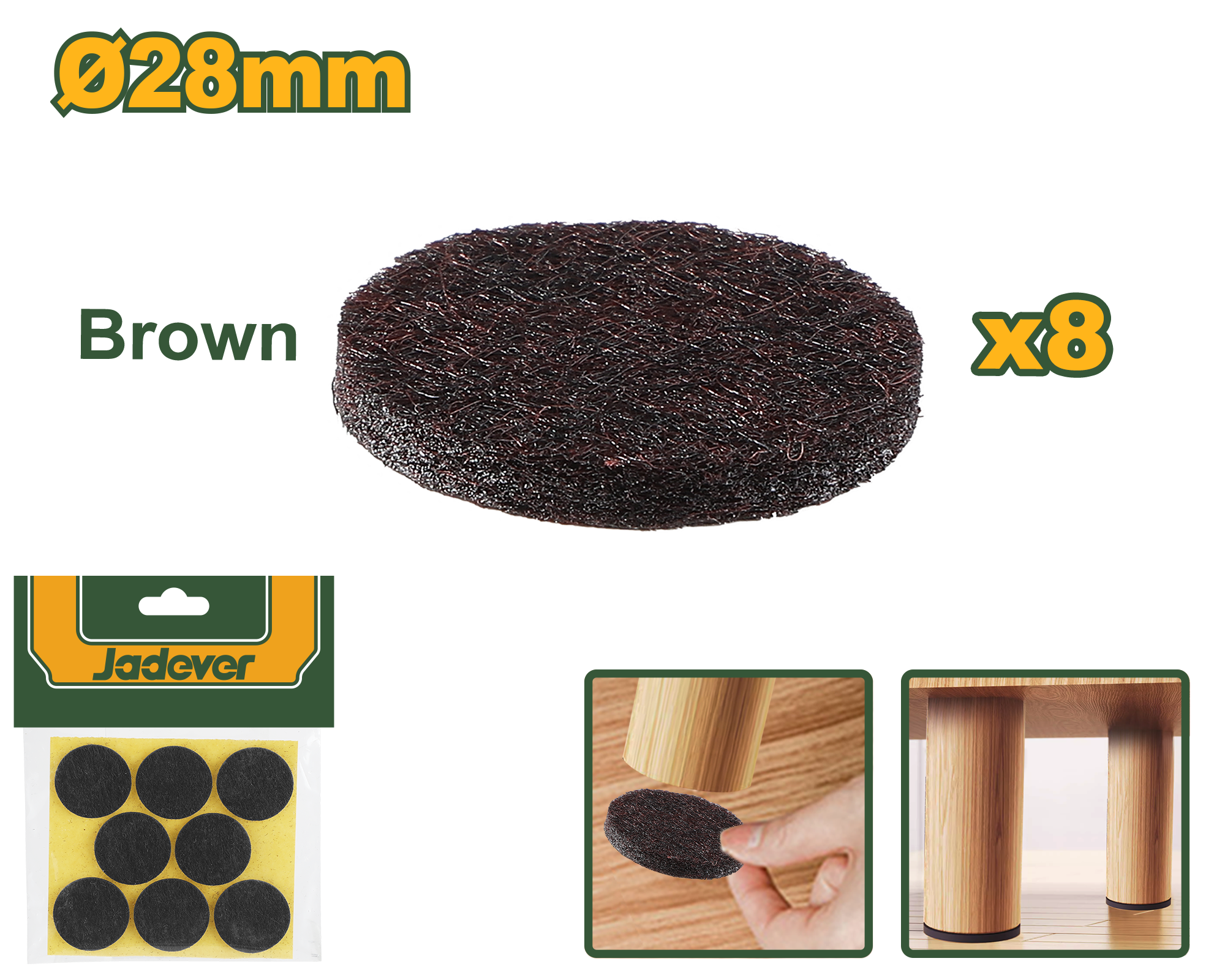 JADEVER Furniture Leg Insulator (8 pieces) 28mm JADEVER Furniture Leg Insulator (8 pieces) 28mm