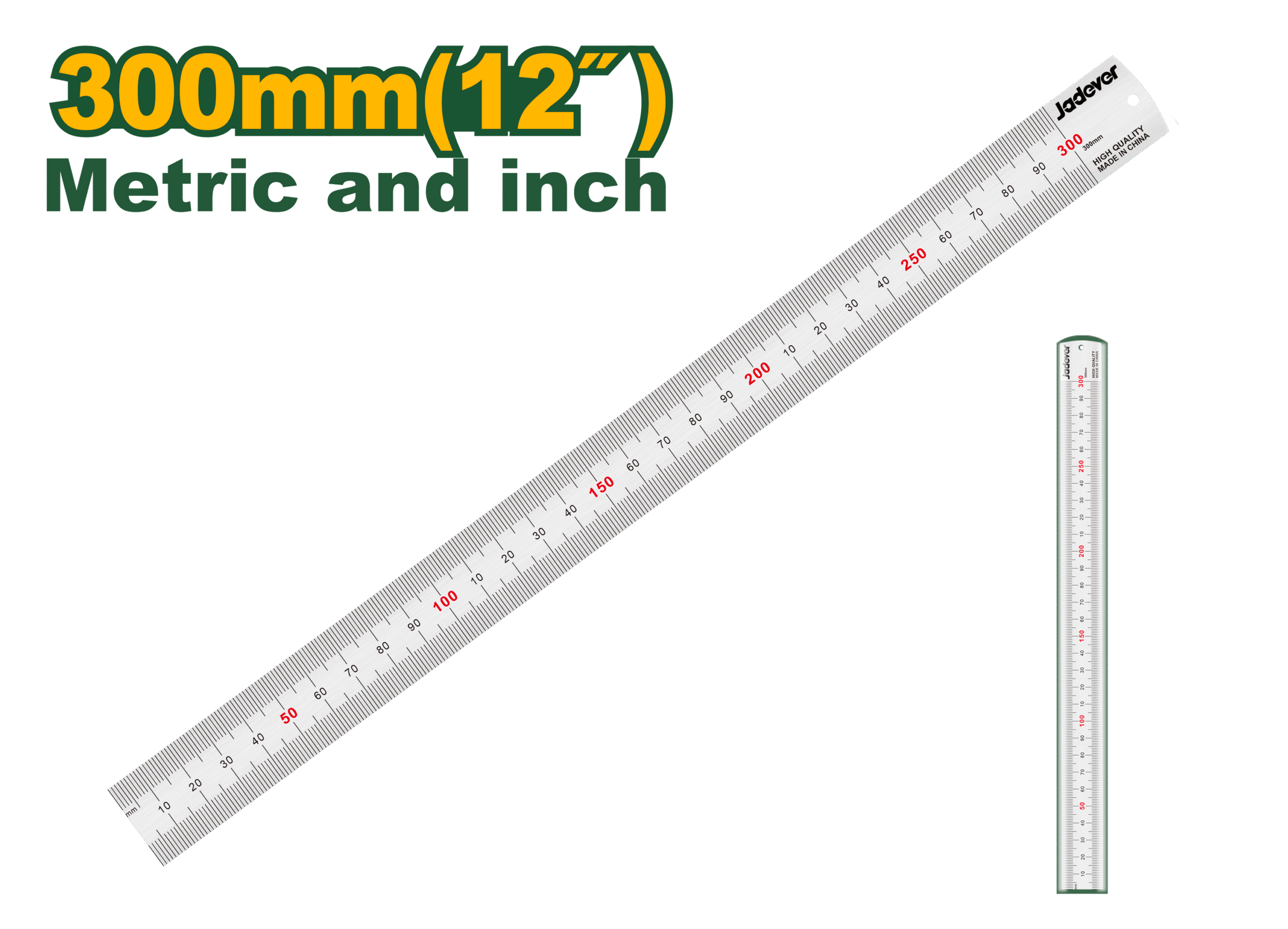 JADEVER 300mm Steel Ruler JADEVER 300mm Steel Ruler
