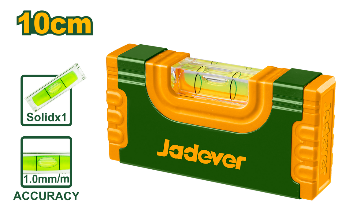 مستوى يد JADEVER 10 سم دقة 1 مم زجاجة أكريليك مضادة للصدمات