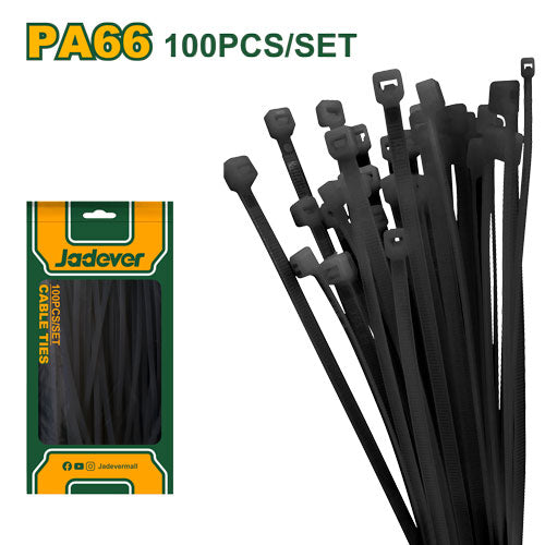 Jadever JDTEB525048 Cable ties كيبل تاي اسود 250*4.8 ملم