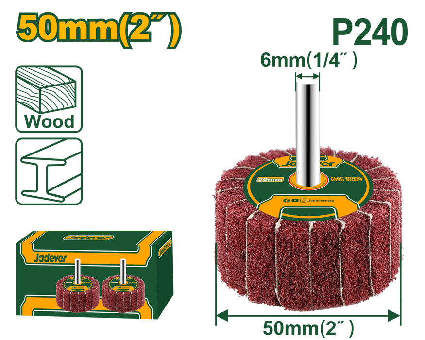 رأس طحن قماش الصقل P240 حجم 50x25 مم مرونة عالية وعمر طويل