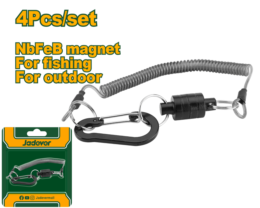 طقم صيد متعدد الأغراض 4 قطع مع مشبك مغناطيسي نيوديميوم من JADEVER
