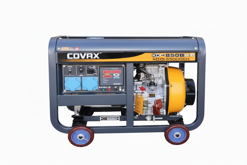 مولد ديزل كوفاكس 7.5 كيلو واط 1 فاز ملف نحاس 100% نظام AVR نوع مفتوح