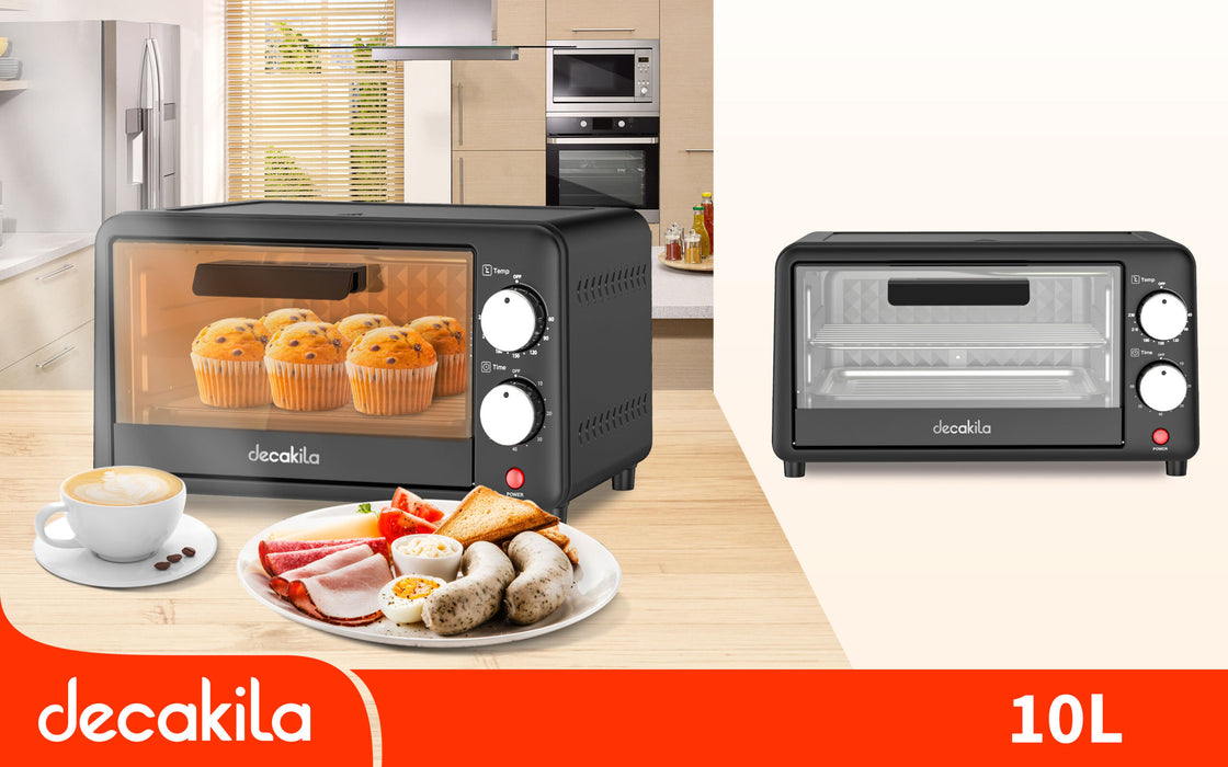 Decakila Toaster Oven 10L – 650W with Timer &amp; Temperature Control (KEEV022B)