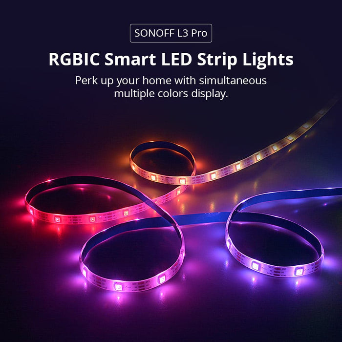SONOFF L3 Pro RGBIC Smart LED Strip Lights - 5M