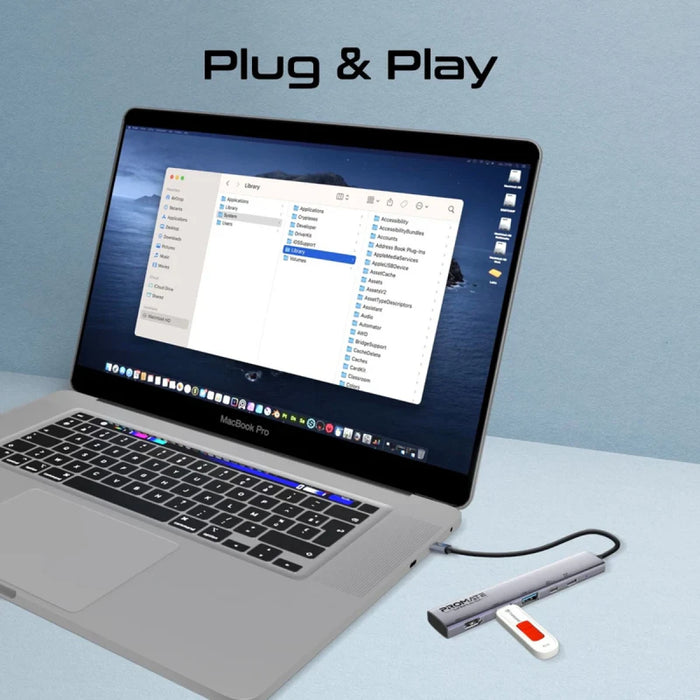 موزع USB-C متعدد الوظائف لينك هاب 5X بدقة 4K وشحن 100 واط من PROMATE