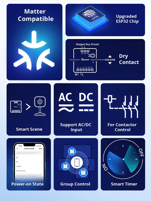 مفتاح ذكي جاف Wi-Fi MINI-D للتحكم في الأجهزة المنزلية بكفاءة عالية من sonoff