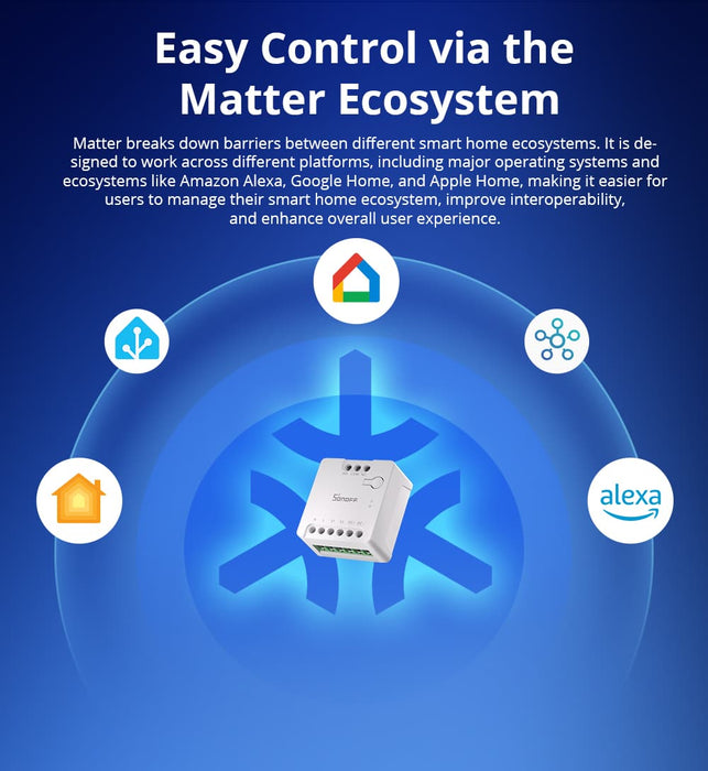 مفتاح ذكي جاف Wi-Fi MINI-D للتحكم في الأجهزة المنزلية بكفاءة عالية من sonoff