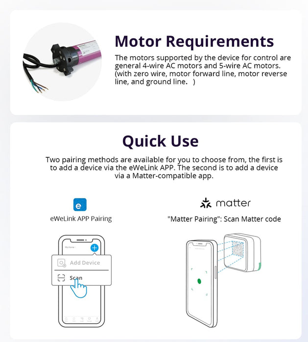 مفتاح ستارة رول ذكي MINI-RBS مع تحكم دقيق وتوافق Matter من sonoff
