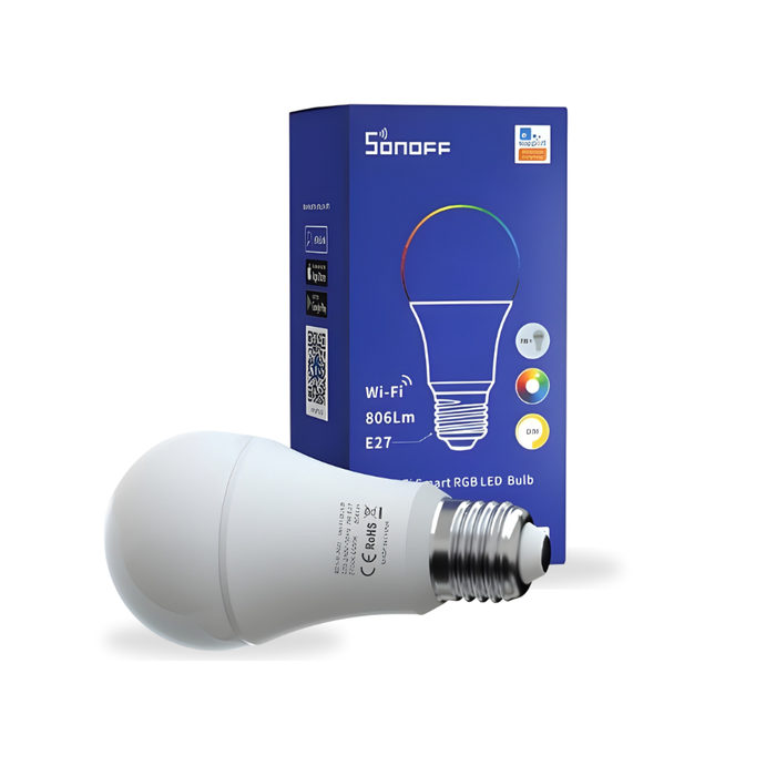 لمبة LED ذكية واي فاي من SONOFF B05-BL-A60 | 9 واط E27 | تحكم صوتي وألوان متغيرة من sonoff