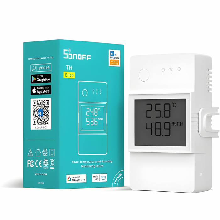 SONOFF TH Elite Smart Temperature and Humidity Monitoring Switch 