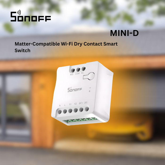 مفتاح ذكي SONOFF MINI-D جاف Wi-Fi مع دعم Matter وتحكم دقيق للأنظمة
