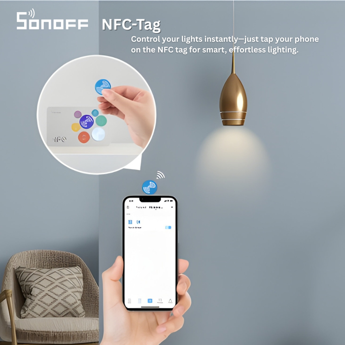 علامة SONOFF NFC-Tag الذكية | ملصق برمجي مقاوم للحرارة للتحكم السريع في المنزل الذكي من sonoff