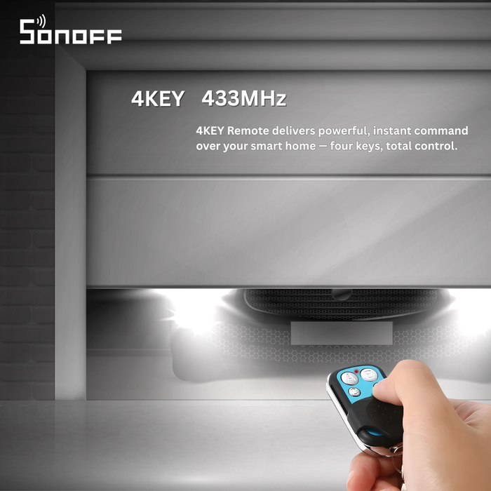 جهاز التحكم عن بُعد بأزرار قابلة للبرمجة وتصميم مدمج من sonoff