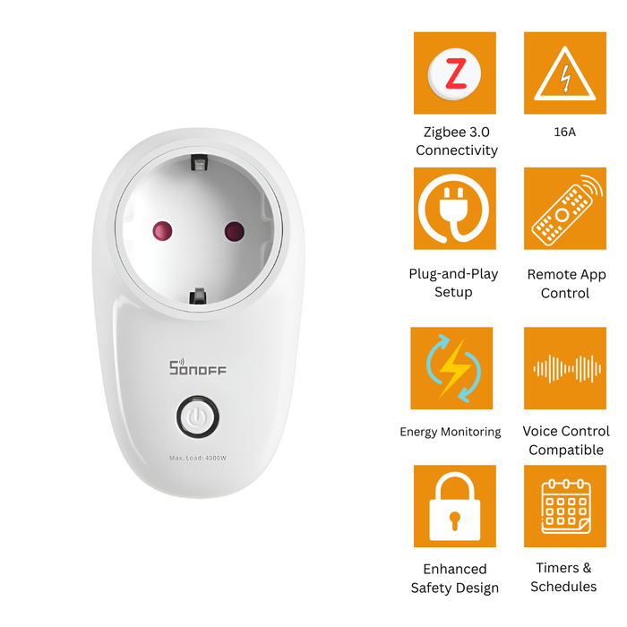 مقبس ذكي سونوف مع تحكم صوتي 16A من sonoff