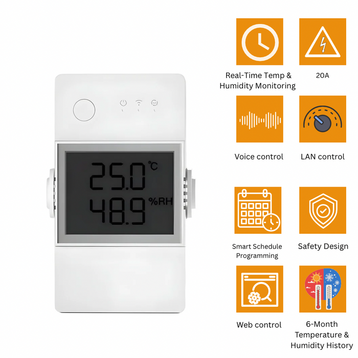 SONOFF TH Elite Smart Temperature and Humidity Monitoring Switch 