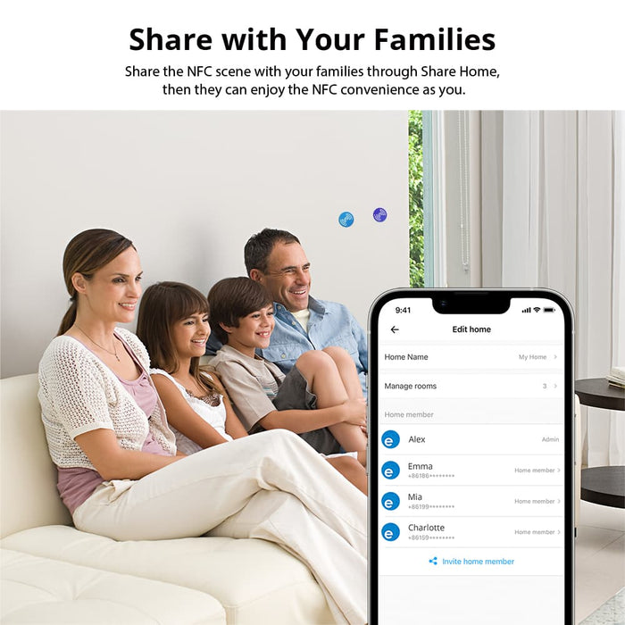 علامة NFC بسعة 540 بايت وتحكم ذكي بلمسة واحدة على الأجهزة من sonoff