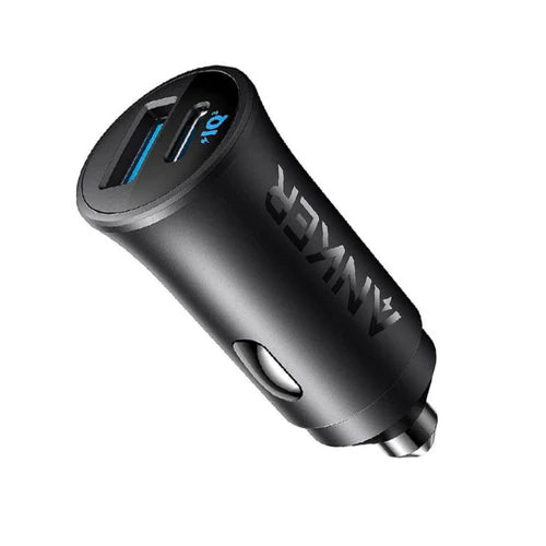 شاحن سيارة 30W مع USB-C وUSB-A للشحن السريع أثناء التنقل من Anker